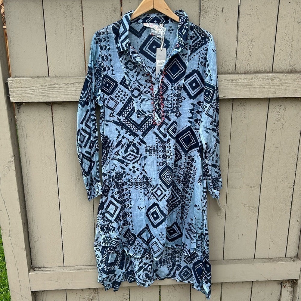 Dolma Cotton Cover Up Dress New With Tags Bohemian Beach Hippie Cottagec…